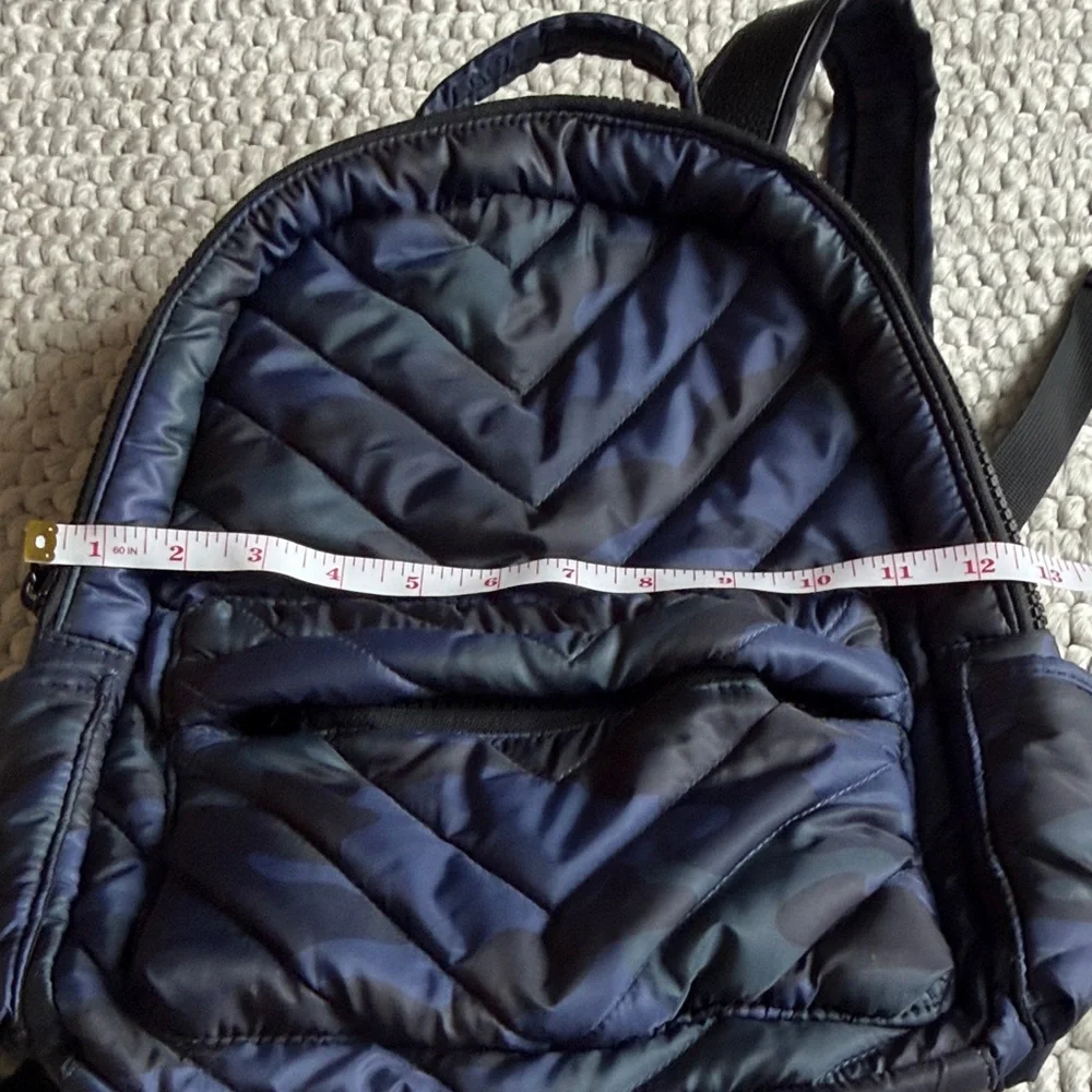 Laundry by Shelli Segal Quilted Backpack – Blue Camo / Puffer Style